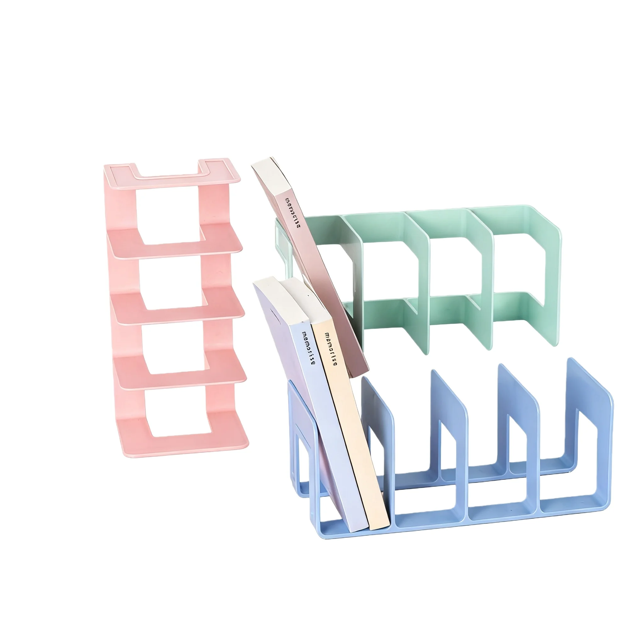 Bookend Desktop Organizer for Securing Books, Book Holder, Desktop Cleaner, Bookshelf, File Rack