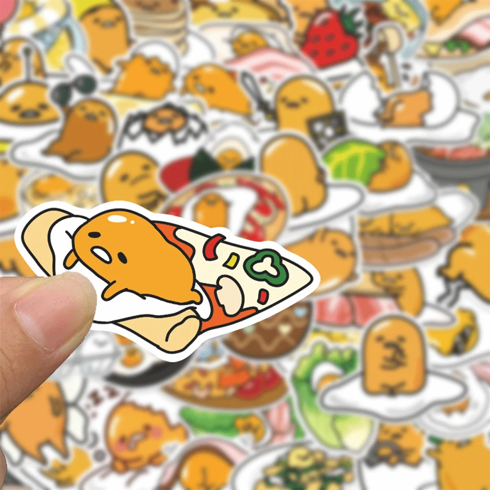 10/30/50pcs Kawaii Sanrio Gudetama Anime Adesivi Divertenti Cartoon Decalcomanie FAI DA TE Bagagli Chitarra Telefono Auto Carino Adesivo Per Bambini Giocattolo Classico