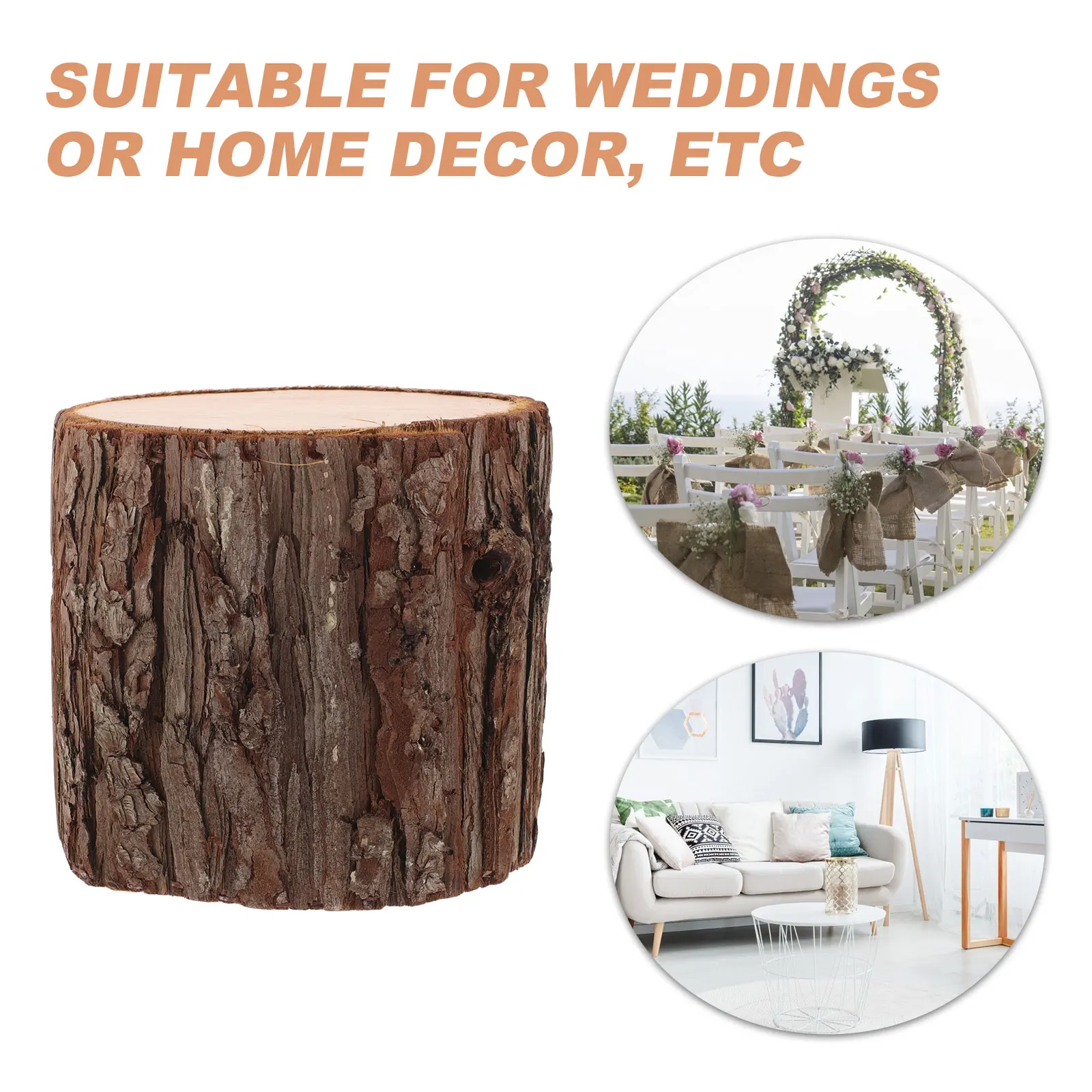 ديكور جذع الأشجار الاصطناعية واقعية خفيفة الوزن نسيج الخشب فو الجذع لممر الزفاف تصميم داخلي للمنزل قطعة مركزية #6