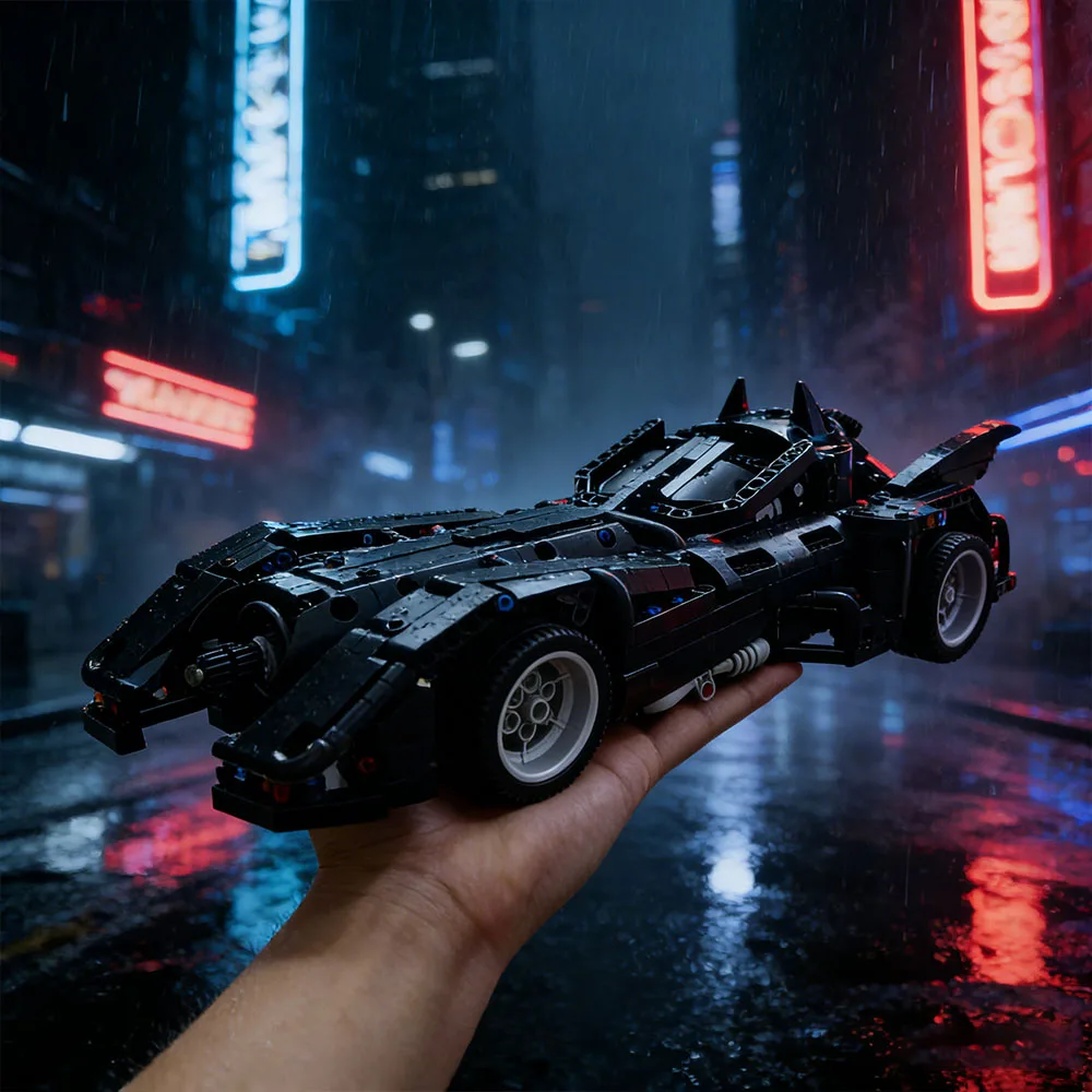 MOC Batmobile Building Blocks Model DIY Technical Super Car Racing Vehicle MOC Assemble Bricks Children Toys Festival Party Gift