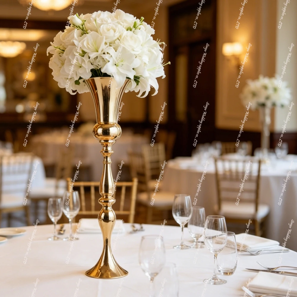 6/10pcs)60-110cm)Tall Candle Holders for Weddings Gold Silver Diamond Crystal Chandelier Candlestick Wedding Table Centerpieces