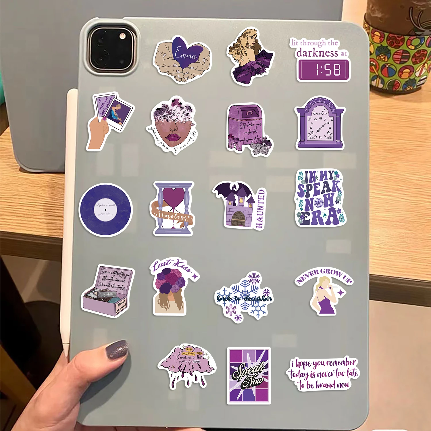 50PCS Purple Scrapbook Stickers DIY Diary Laptop Luggage Skateboard Graffiti Decal Fun Stylish Classic Toys