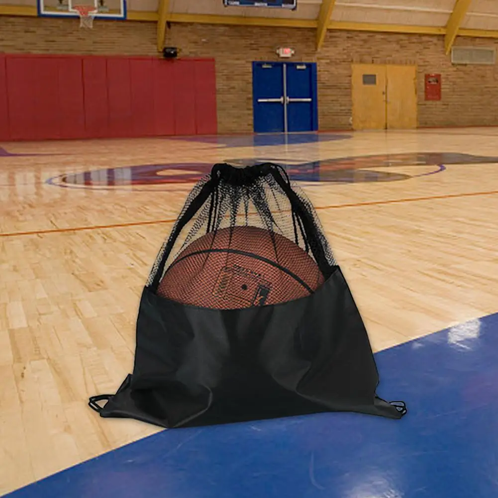 Portable Basketball Cover Mesh Bag Thicken Oxford Football Ball Black Outdoor Net Half Bags Swimming Backpack Storage Bag J9E4