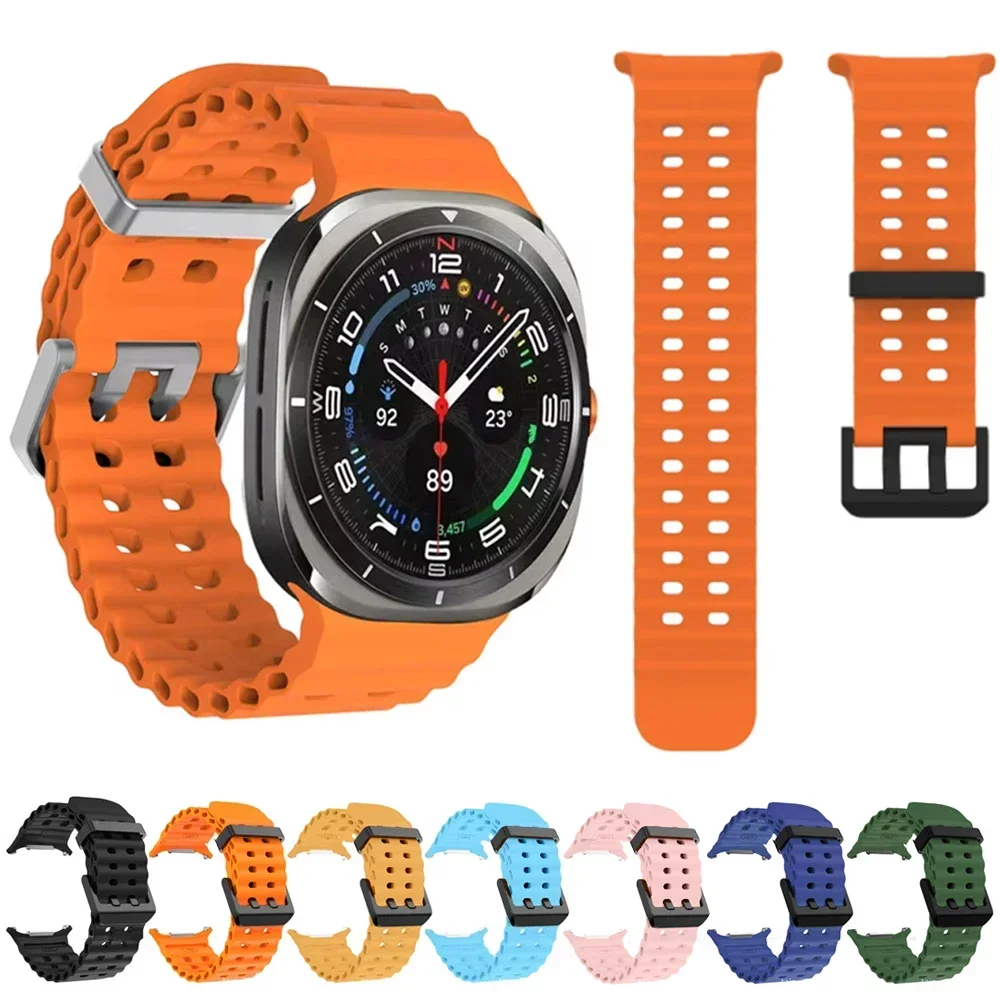 Replacement Watch Ultra 47mm Band Straps Silicone Strap Bracelet for Samsung Galaxy Watch Ultra 47mm Sports Smart Band Strap