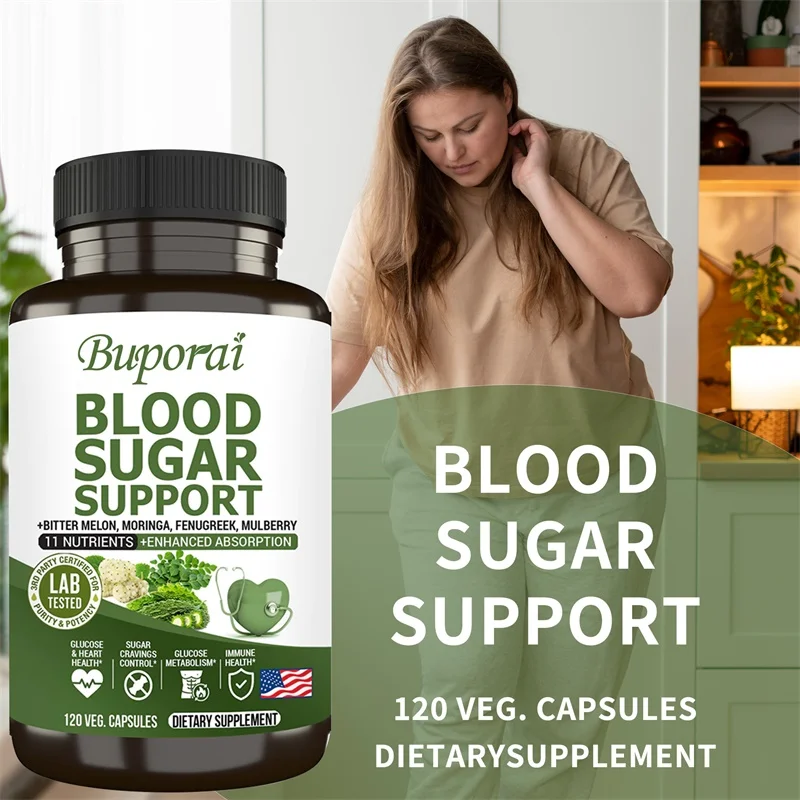

Blood Sugar Support - Supports The Immune System, Maintains Normal Blood Sugar Levels, Promotes Blood Sugar Metabolism, Non-GMO