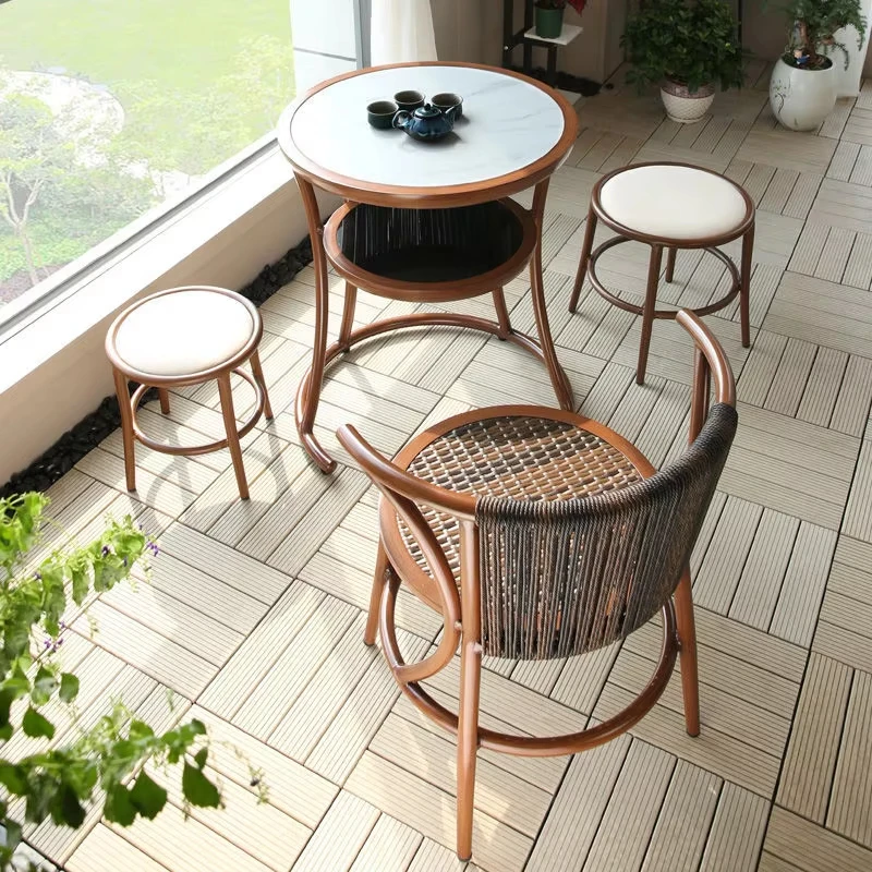 Modern three-piece outdoor furniture balcony small apartment leisure area