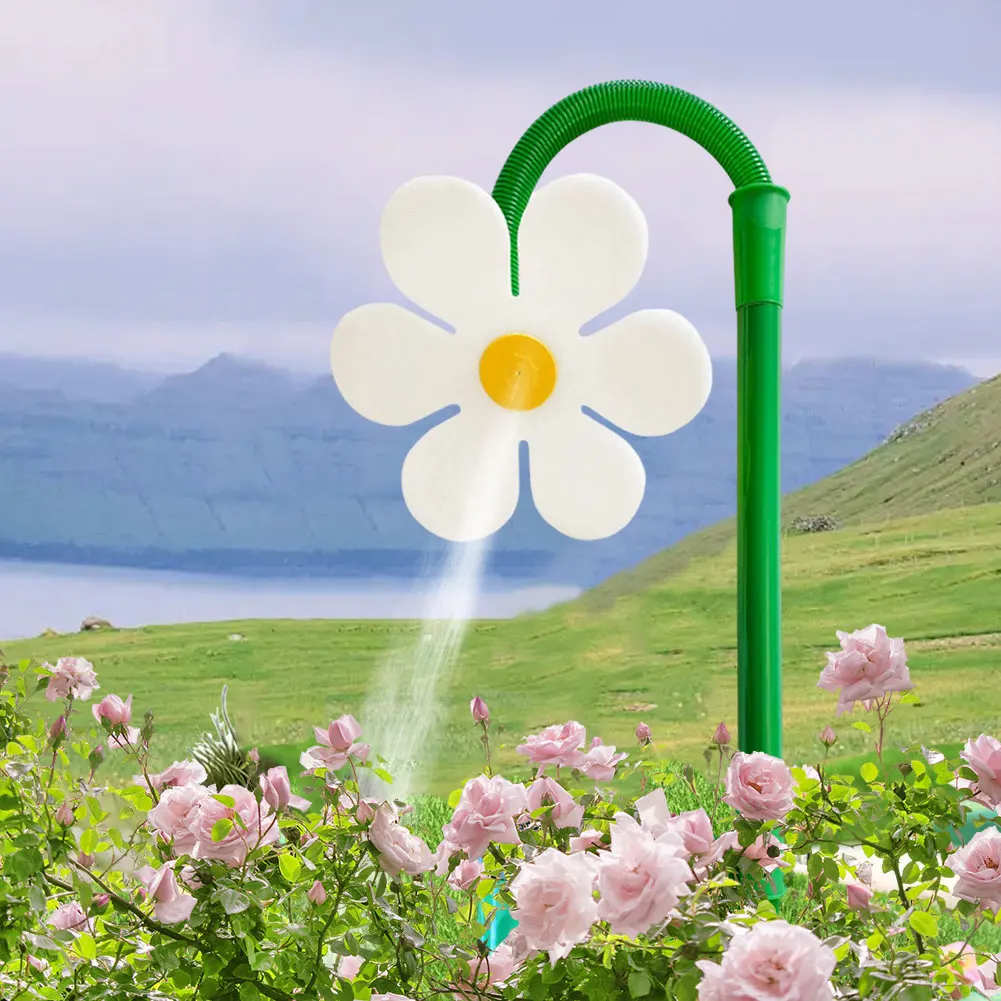 Crazy Daisy Sprinkler 360 Rotating Dancing Flower Water Sprinkler Adjustable Fun Irrigation Tool for Kids & Pets Playing Garden