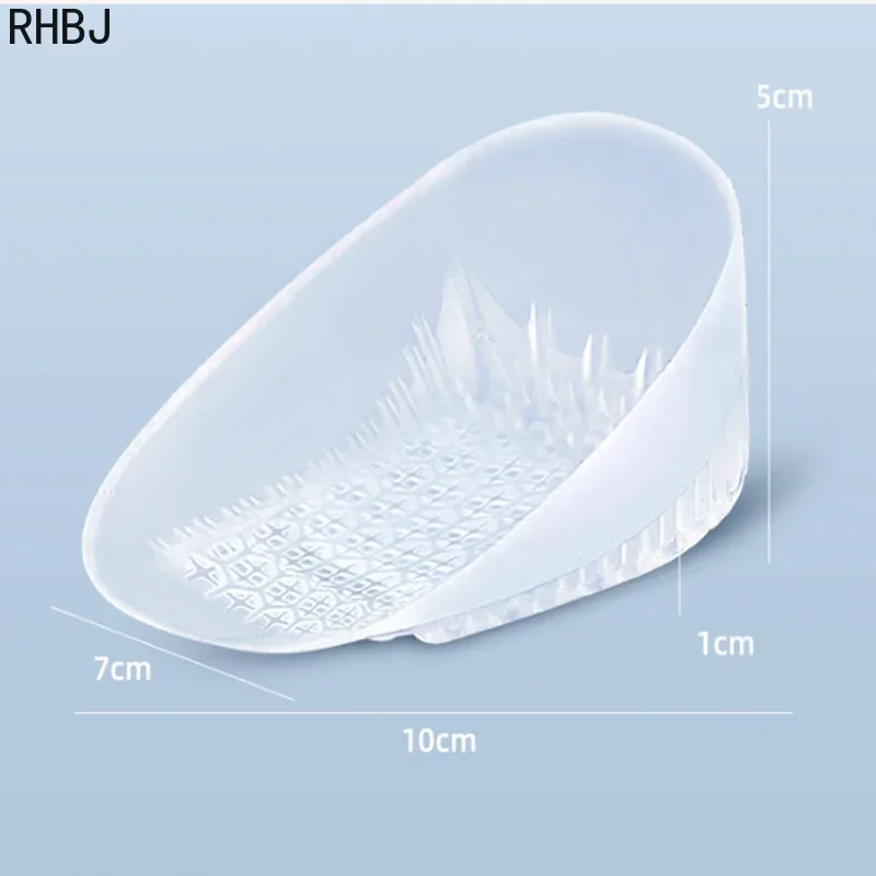 RHBJ 2pcs U-Shaped Honeycomb Soft Heel Pad Shock-Absorbing Invisible Half Insole Support Sports Ankle Protection Feet Care Tools