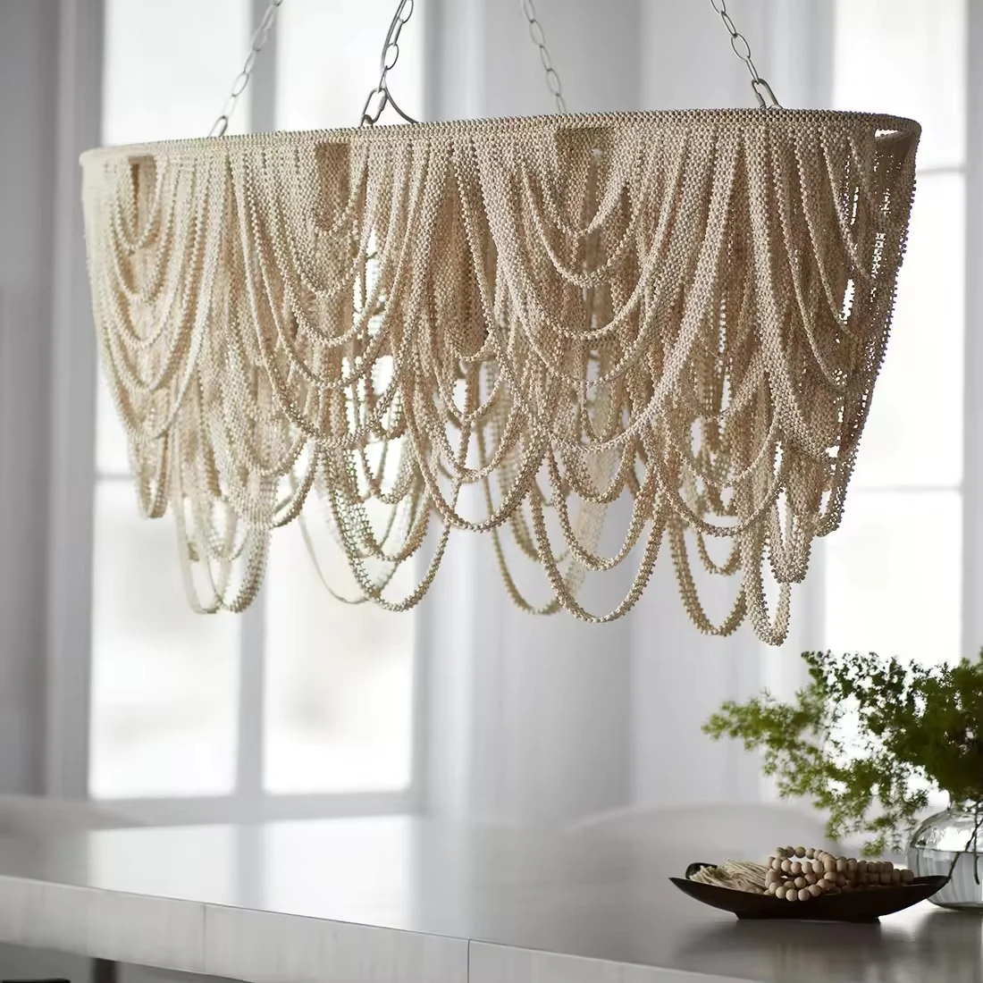 Industrial Modern Handcrafted Decorative Rattan Tassel Chandelier for Villa Garden Home Pendant Lights