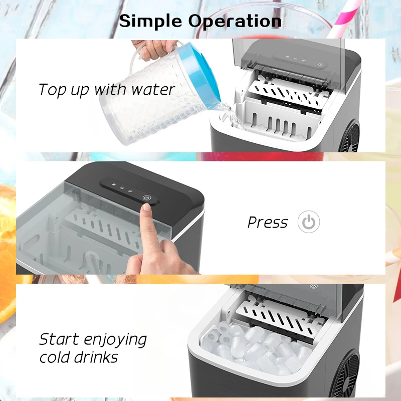 Professional Customization OEM Portable Ice Maker Machine Household Kitchen Cube Mini Portable Ice Maker