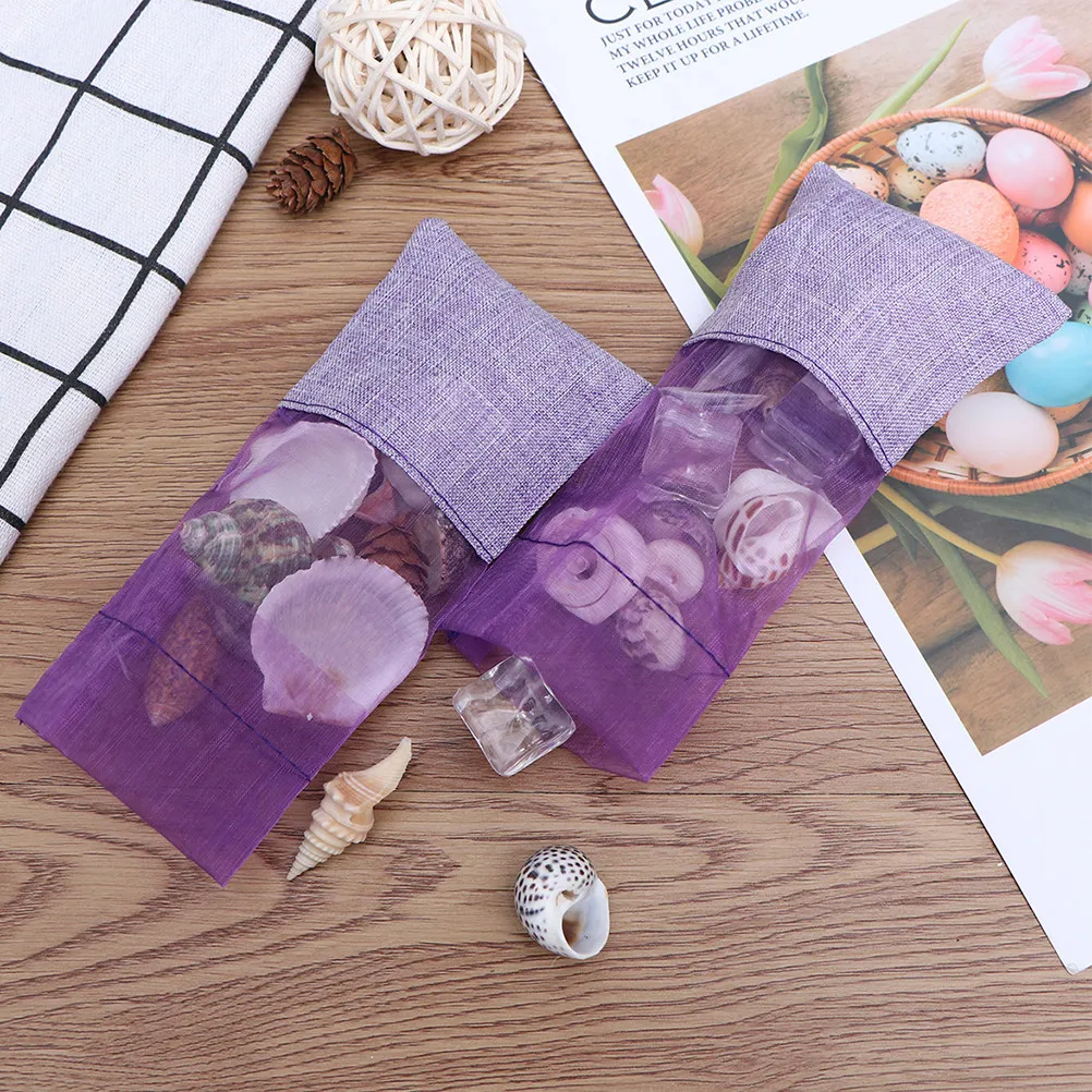 20 pcs Lavender Sachet Bags Fragrance Empty Drawstring Pouches Halloween Christmas New Year Lavender Sachets Bags Dark