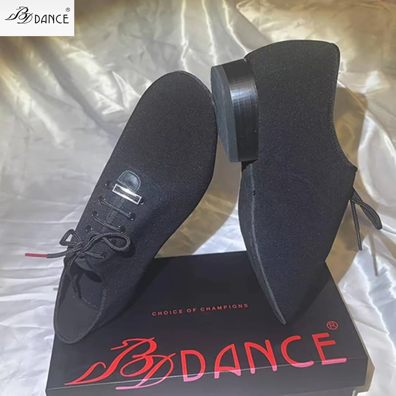ผู้ชายอาชีพ Latin Dance รองเท้า BallroomModern GB Waltz มิตรภาพ Premium Oxford BD 317 Cowhide ตรงรองเท้าผ้าใบ SALSA
