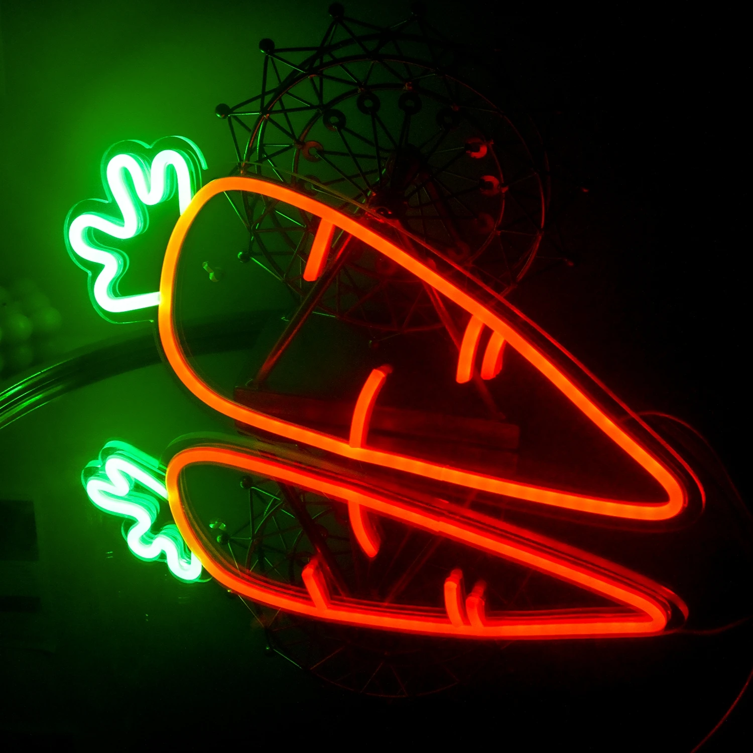 

Ineonlife Neon Light Radish LED Sign Home Wedding Birthday Party Valentine's Day Bar Hanging Child Room Wall Decor glowing Gift