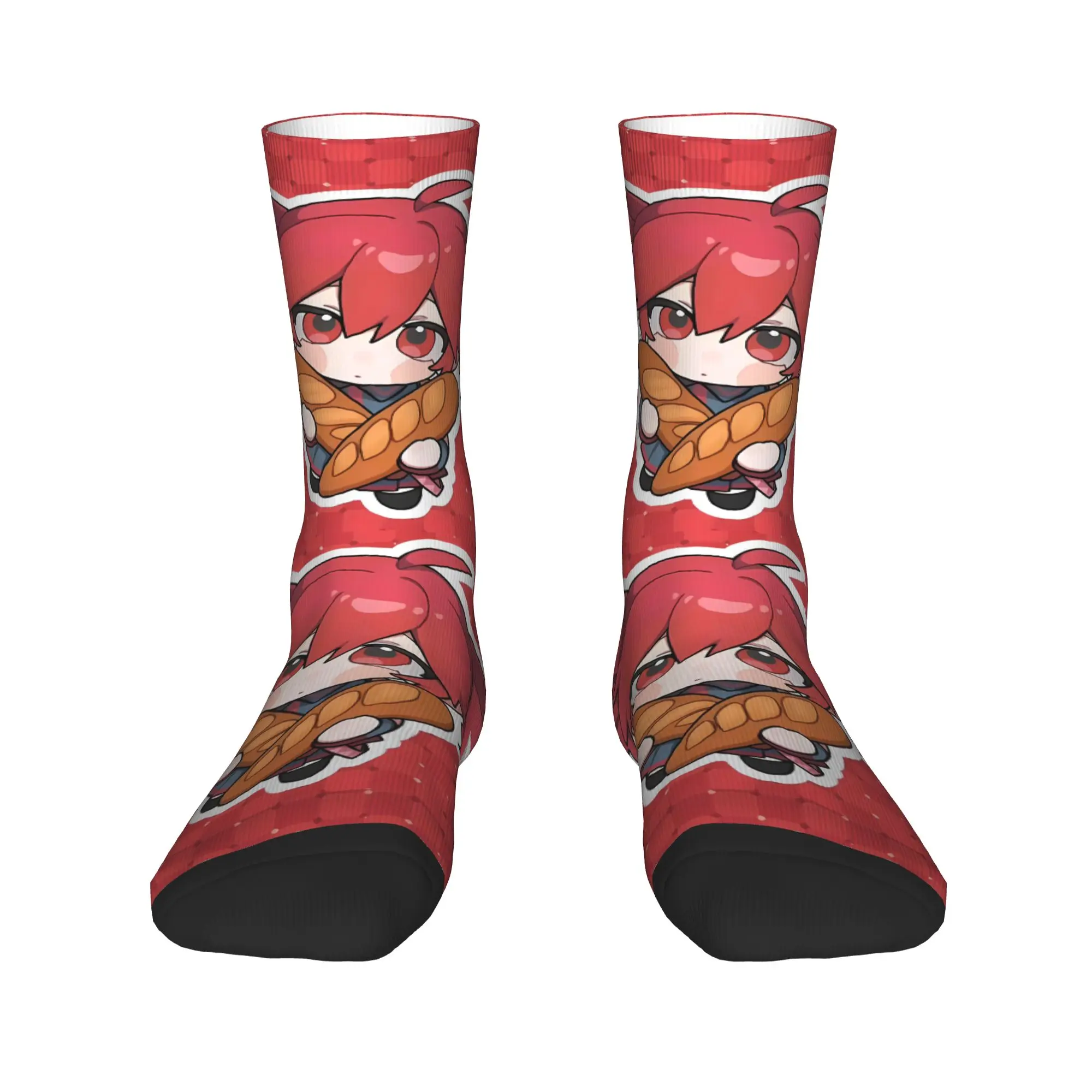 Kasane Teto Bread Chibi Cute Socks  Pattern Stockings Anti Skid Women Men Socks Breathable Autumn Fashion Running Socks