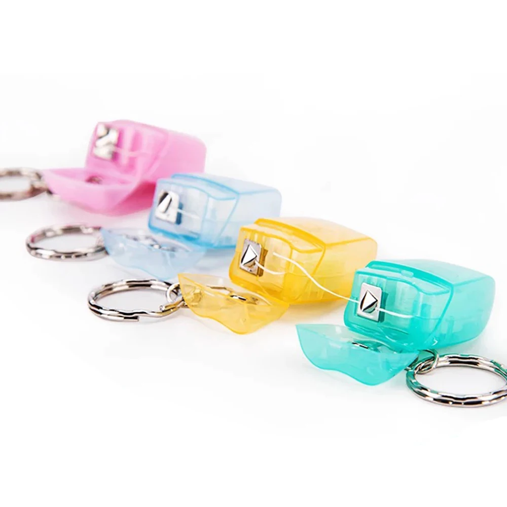 50Pcs Portable Floss Keychain Teeth Cleaning Oral Care Tooth Shape Key Ring Tooth Shape Dental Floss Teeth Cleaning Oral Care