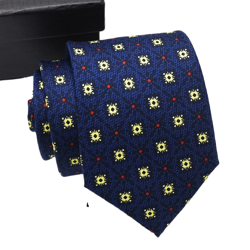 Super Soft Imitation Silk Ties Men\'s Fashion 8cm Necktie For Men Wedding Business Meeting Gravata Colorful Novelty Printing Tie