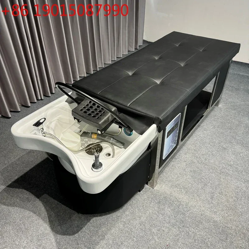 High-end Thai Style Shampoo Beds Water Cycle Fumigation Water Heater Barbershop Shampo Chair Luxury Beauty Salon Furniture FYSB