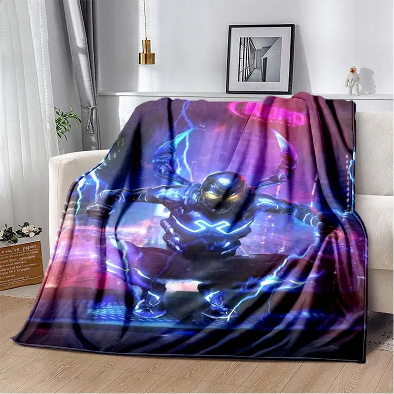 Blue Beetle Movie Throws Blanket 3D printing Super hero Sofa Blanket  Adults and Children Bedroom Living Room Decoration Blanket