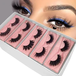 10 Pairs Lashes Bulk 3d Mink Lashes Natural False Eyelashes Thick Fake Eyelashes Makeup Fluffy Mink Eyelashes