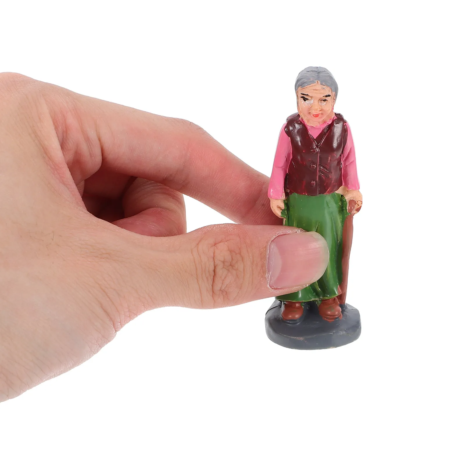 

10Pcs Family People Resin Statues Hand Painted Miniature Characters Sand Table Decor Landscape Small Family Figures