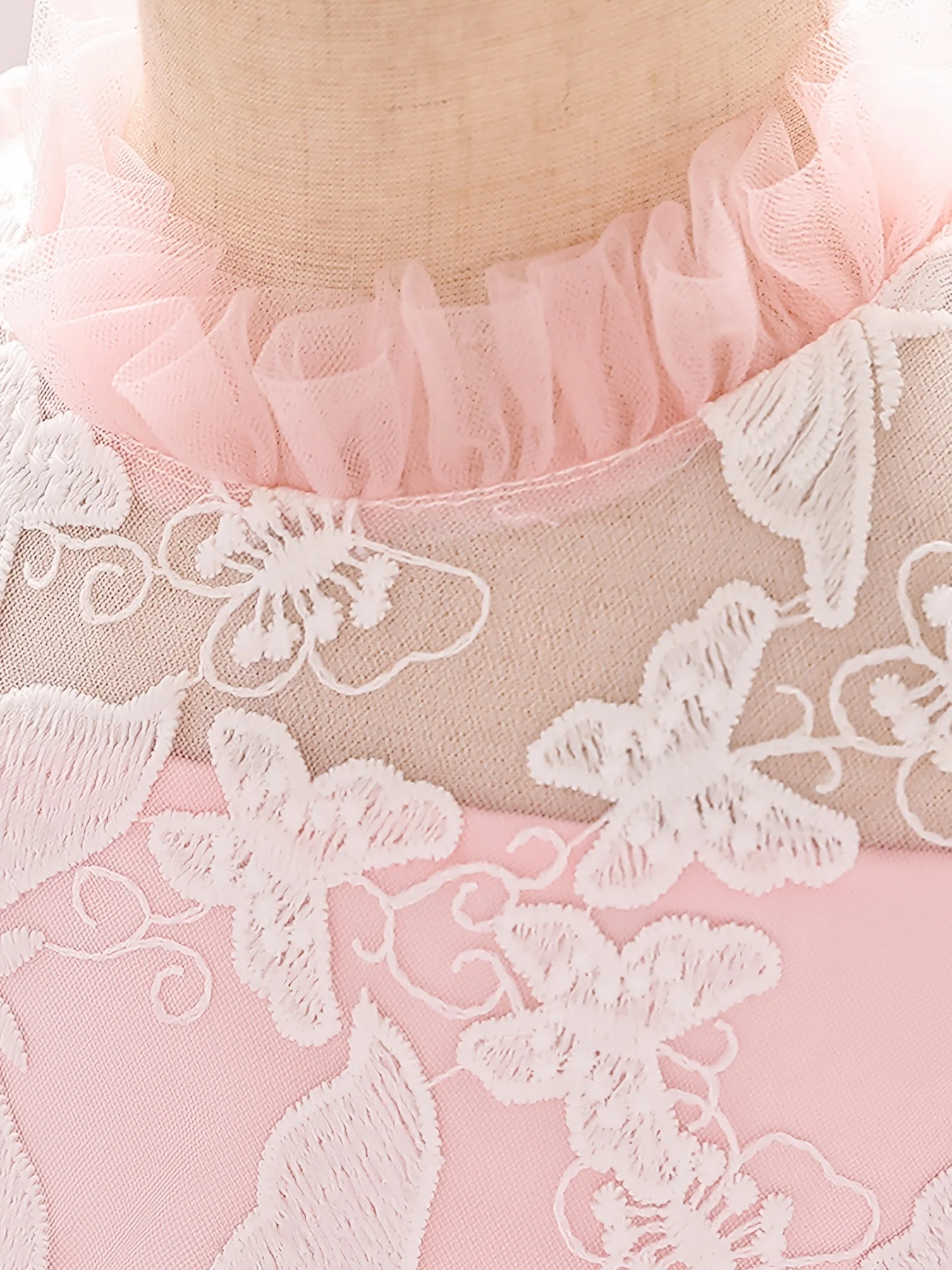 0-5 years old summer baby girl baby butterfly pink temperament fluffy mesh dress, birthday gift dress