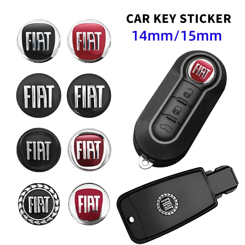 5/10/20pcs Car Key Stickers Auto Control Keychain Emblem Accessories for FIAT Abarth Palio Ducato Bravo Punto Tipo Stilo Panda