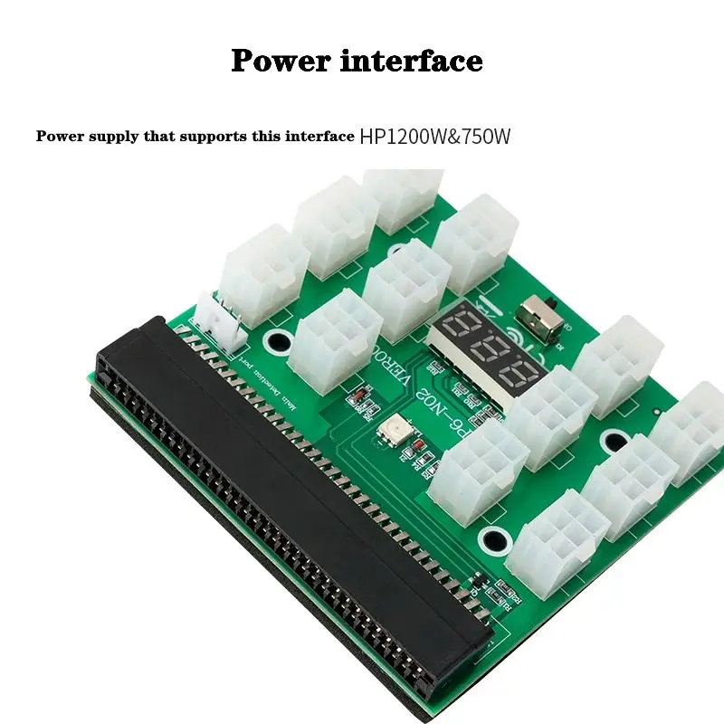 Server Power Conversion Board To 6Pin Adapter Card 12V Adapter 8P Graphics Card Power Supply Support Self Start 12/13/17/21 Port