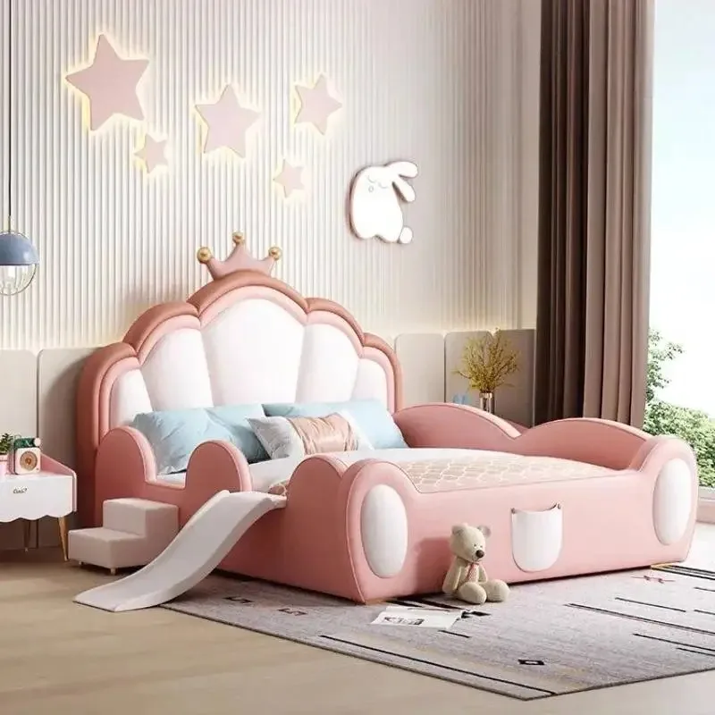 

King Size Decoration Kids Bed Sleeping Boundary Safety Modern Style Children Beds Children Princess Letto Bambini Kids Furniture