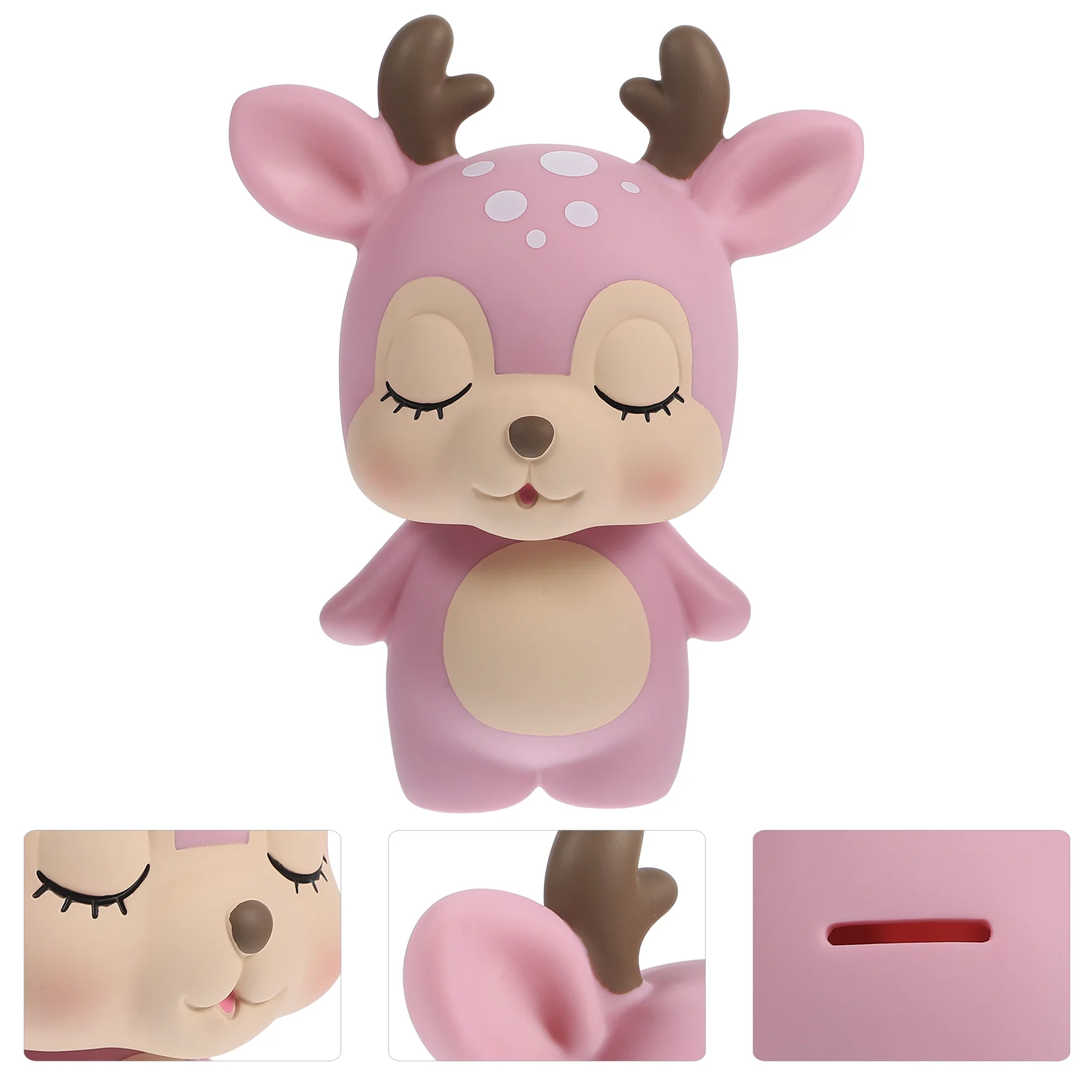 

Creative Deer Piggy Bank Cartoon Coin Bank Money Holder Saving Pot (Pink) deer coin bank deer coin box