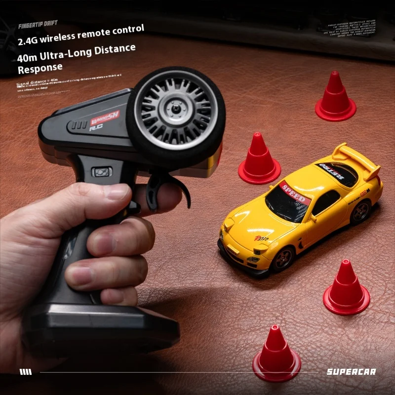 1:43 RC Drift Car 4WD Desktop Remote Control Car Toy 2.4G Simulation of Retro Car Models for Boys' Toys Birthday Gift