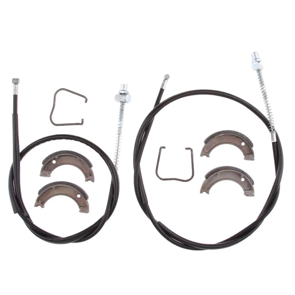 

Metal Front Rear Brake Cable and Brake Shoe Pads Set for Peewee50 PW50 G50T High Durability