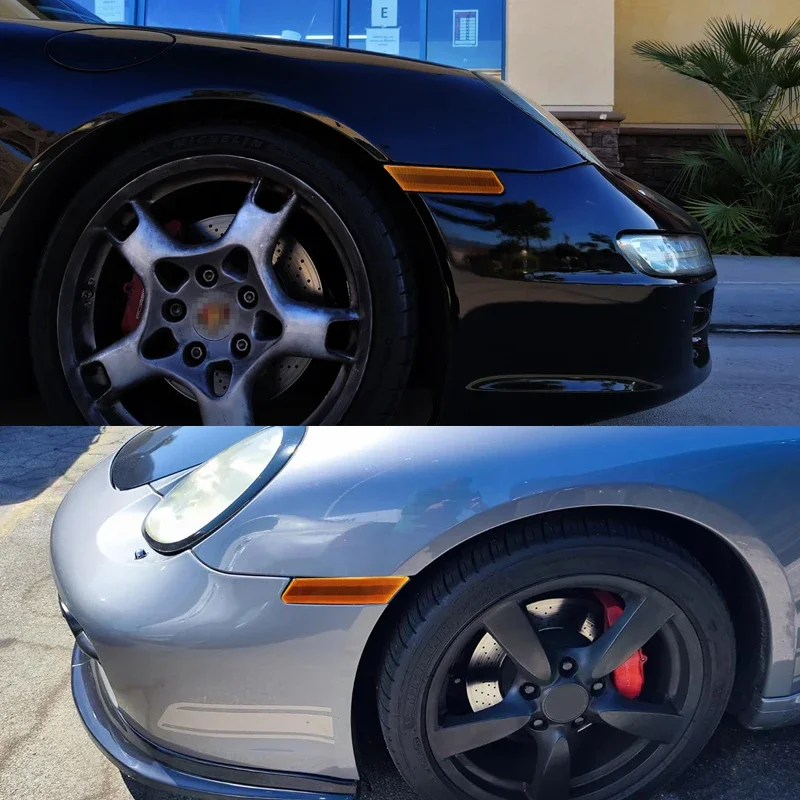 2PCS Side Marker Light  Housings For Porsche 987 Cayman Boxster 911 997 Carrera Turbo GT3 GT2 ‎Replace Original Reflector Lamp A - view 6