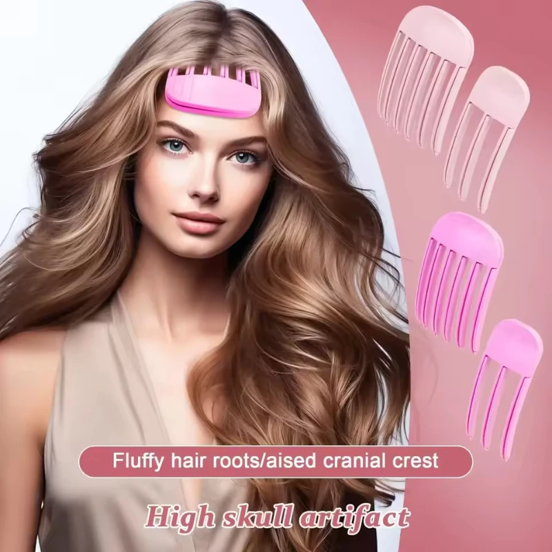 2 Buah Jepit Rambut Halus Klip Poni Keriting Set Klip Rambut Penambah Volume Akar Rambut Klip Tetap Keriting Wanita Rol Rambut Volume Mode