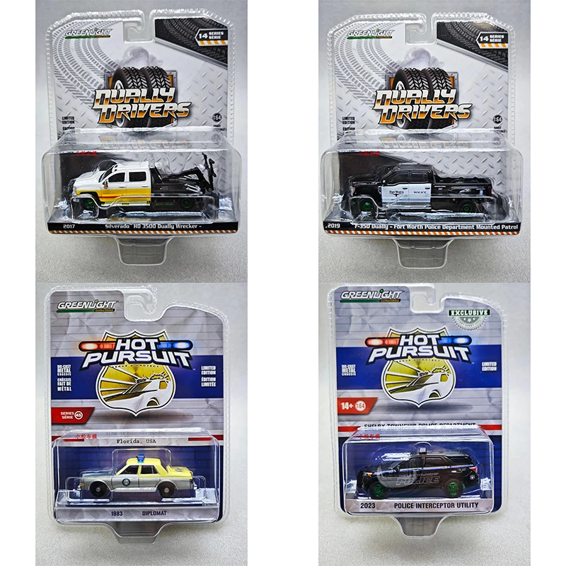 

Greenlight 1:64 F-350 Fort Worth Police Department Mounted Police Green Machine Alloy Die Casting Model Collect Ornaments