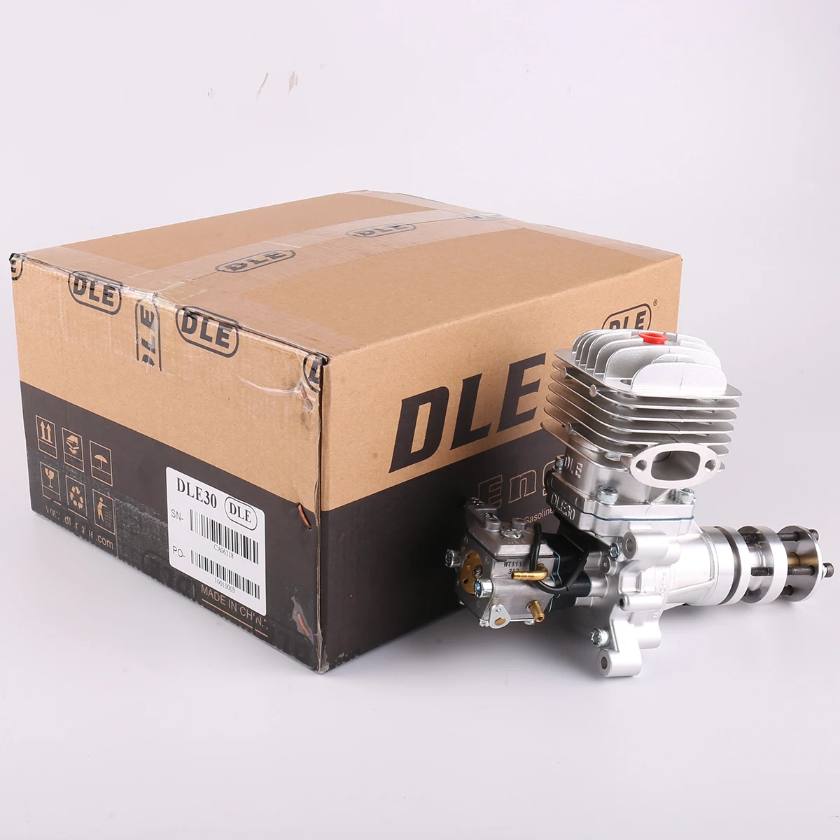 DLE Original NEW DLE30 30CC DLE Gasoline/Petrol Engine for RC Airplane Two Strokes Single Cylinder Side Exhaust Natural Cooling