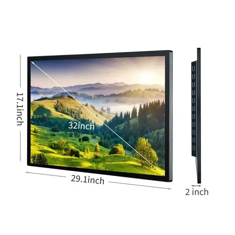 Multi functional 32 inch android capacitive all in one pc panel touch screen monitors for commercial