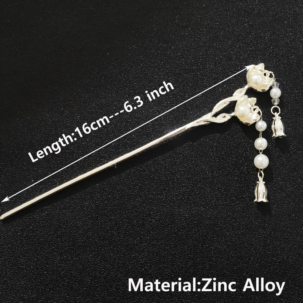 Vintage Chinese Style Hanfu Hair Stick Women Metal Flower Hair Fork Hair Chopsticks Hairpin Woman Jewelry Hair Clip Accessories