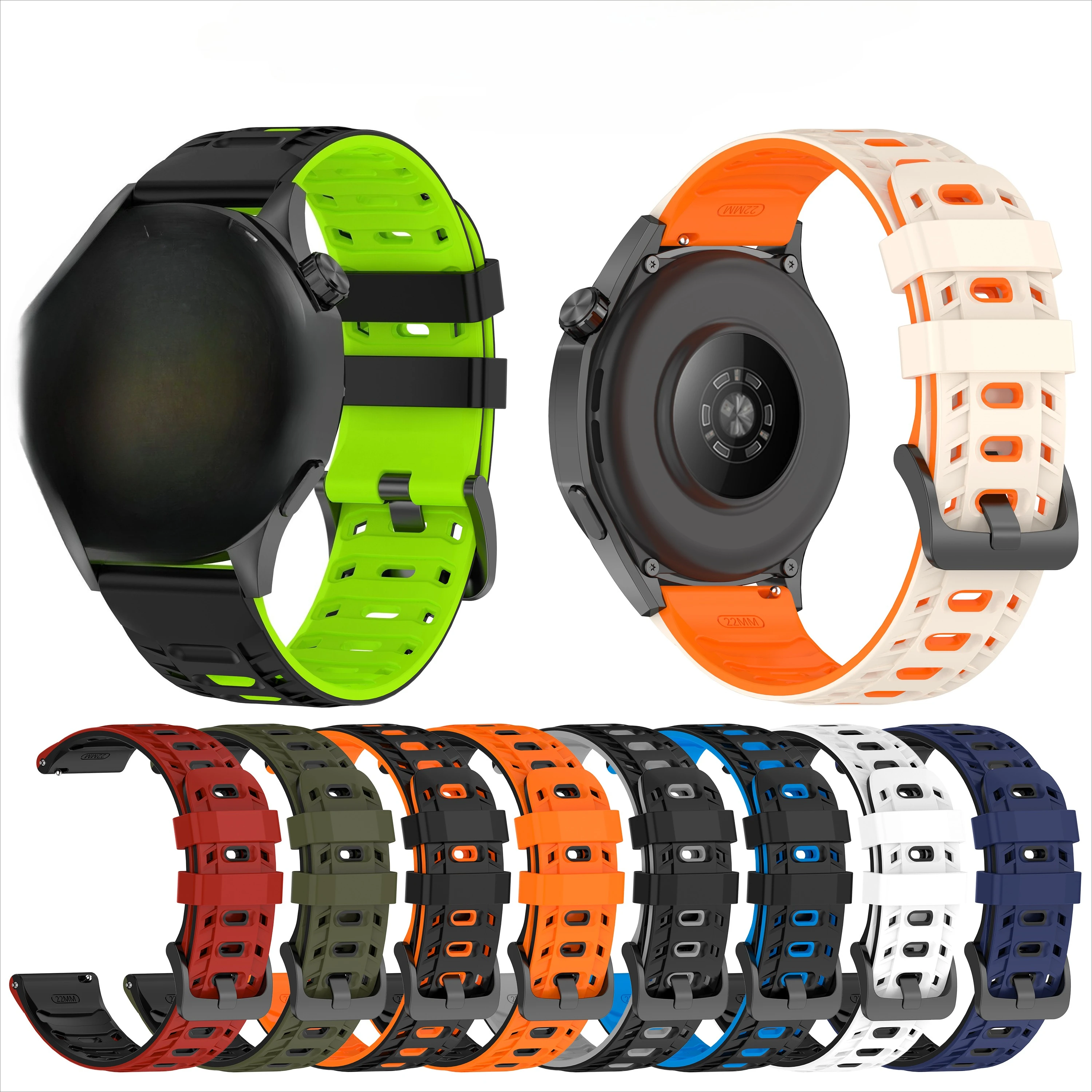 22 mm Silikonarmband für Honor Watch 4 Pro/GS 3/GS 3i/GS Pro/Magic Watch 2 46 mm Smartwatch Ersatzarmband Armband Uhrenarmband
