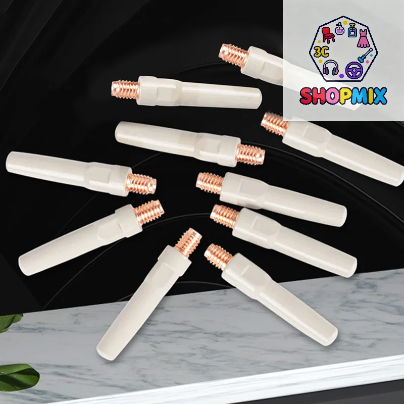 

2Pcs/Set 15AK Welding Contact Tips New Coating Protect 25mm M6 Gas Nozzle Tip 0.8mm-1.2mm MIG Welding Torche Welding Tool Parts