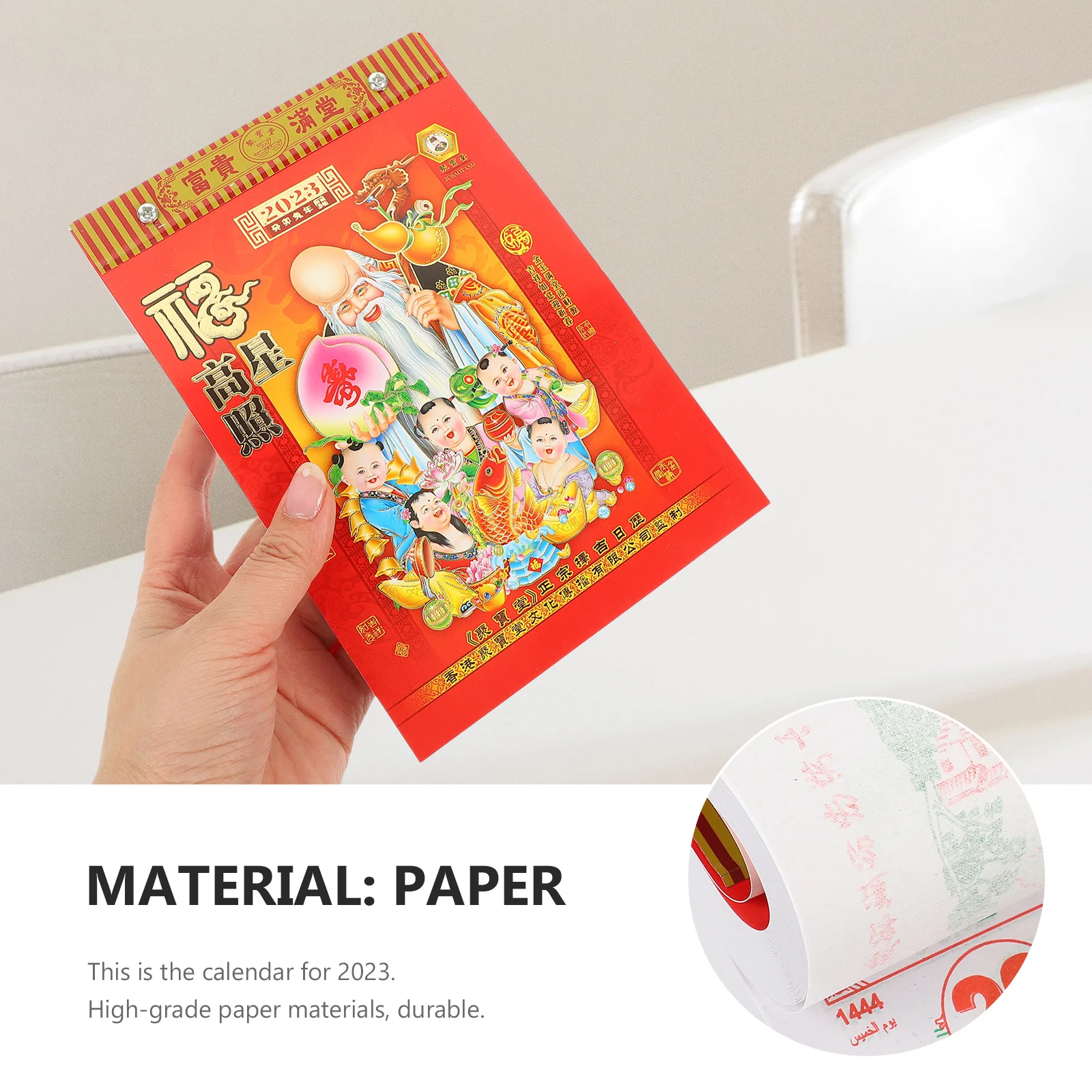 

Traditional Calendar for Home Year of The Rabbit Wall Calendars Chinese Lunar Paper 2023