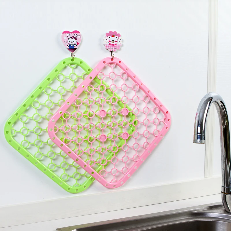 Placemat Heat Insulation Pad Vegetable Fruits For Dish Sink Square Anti Slip Kitchen Accessories Cooking Tools Silicone Mat