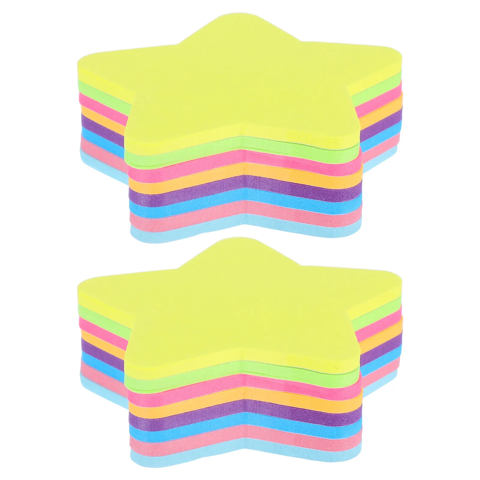

16Pcs Bright Star Shaped Notepads Self Adhesive Color Tabs for Office Supplies Home Office Planner Memo Sticker Set Writing Pads