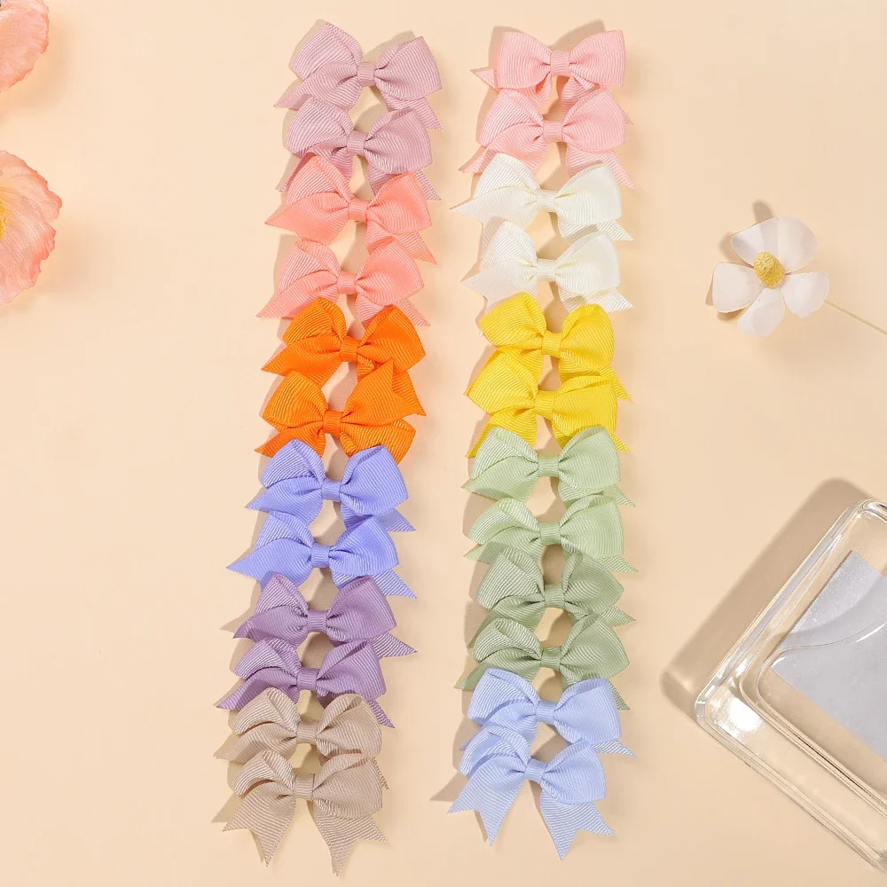 

24pcs/set Bow Tail All Inclusive Hair Clips Cute Fashionable Solid Color Hair Clips Headwear Hair Accessories Clips Claw Clip