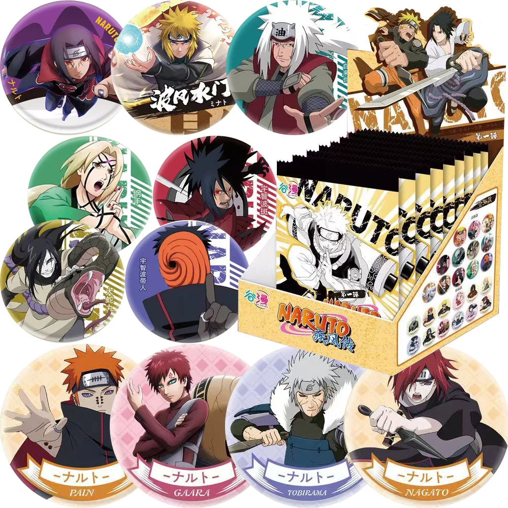 

Wholesale Anime Naruto Round Badges Accessories Classic Popular IP Figures Trendy and Exquisite Cosplay Brooch Decoration Gift