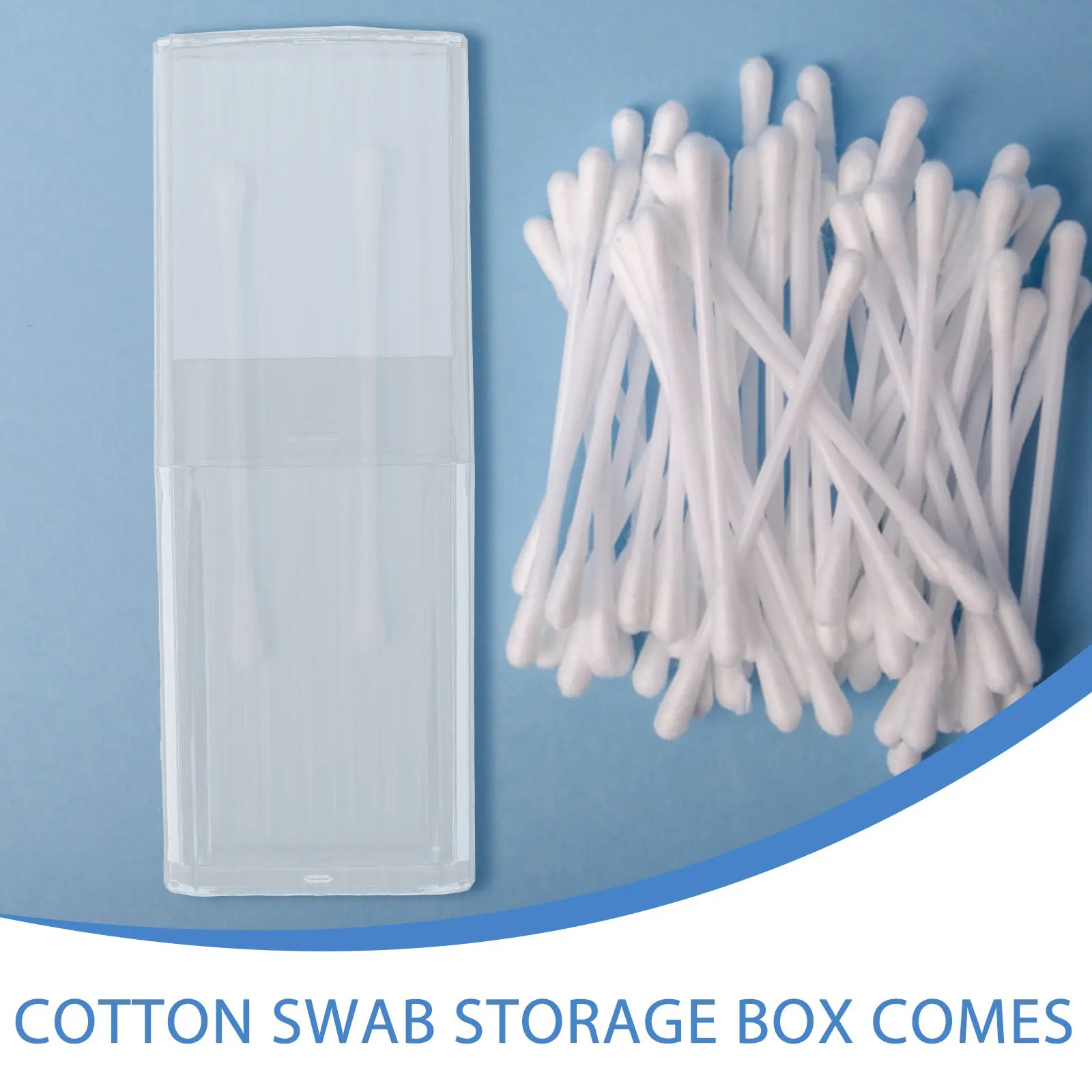 4 Pcs Swab Storage Boxes Toothpick Organizers Travel Holder Bathroom Container PS Holders