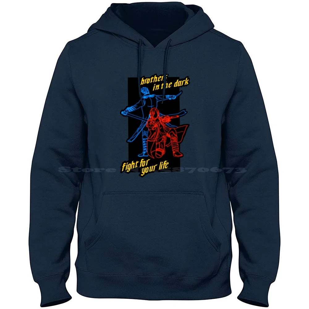 Brothers In The Dark 100% Pure Cotton Hoodie Tshirt Dmc5 5 Vergil Dante Nero Cane Cool Cute Griffon Shadow Graffiti Video Game