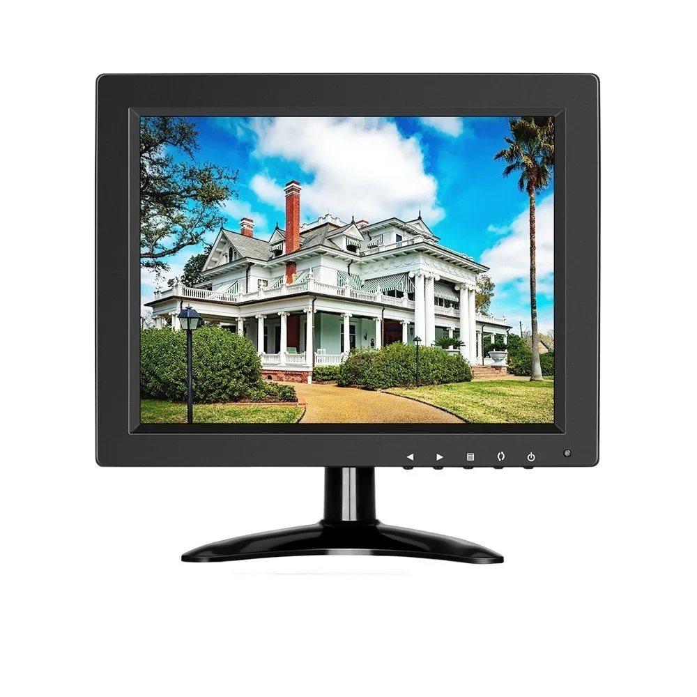 New!!! 10 inch Security CCTV Monitor Small Portable HDMI LCD Monitor IPS HD 1024x768 4:3 with BNC HDMI VGA AV Input for PC