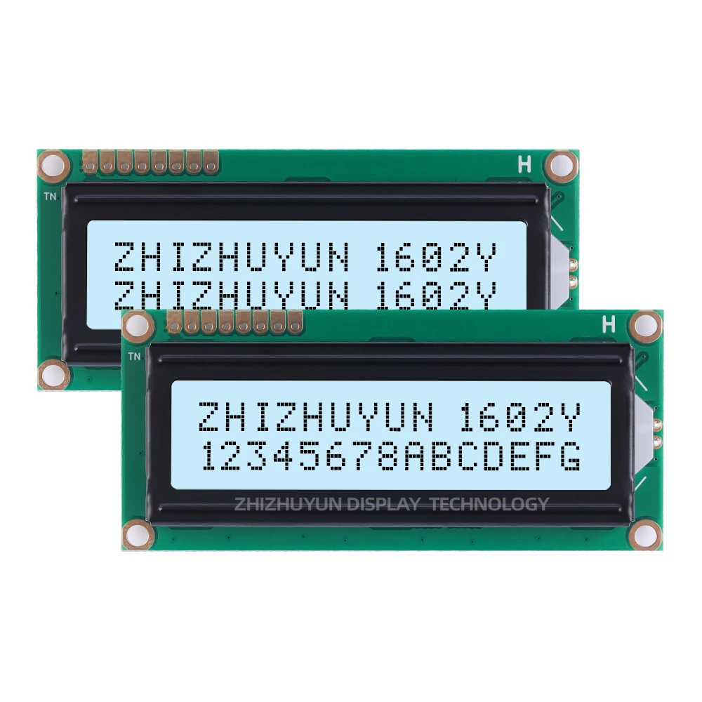 Spot Goods 1602Y LCD Screen Module Yellow Green Membrane 1602SPI Serial Port Module LCD1602 IIC Character Display Screen