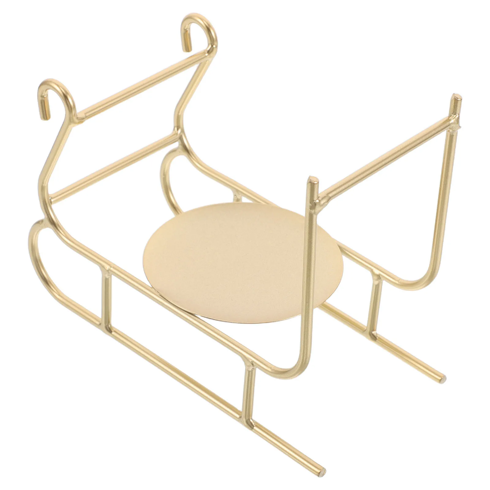 

Christmas Sleigh Holder Iron Sled Shaped Decorative Stand Romantic Dining Table Christmas Theme Home Decor