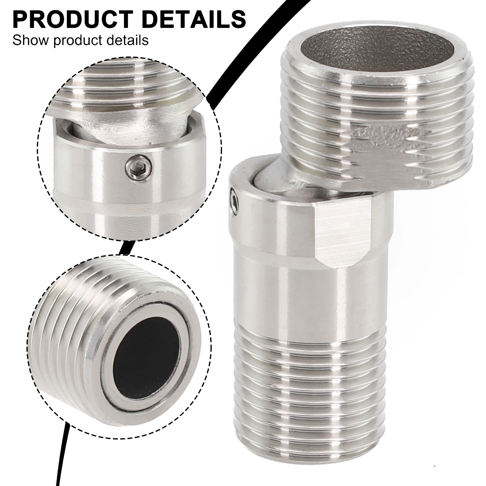 360 Degree Adjustable Faucet Angled Curved Foot Eccentric Screw Corner Tap Adapter Kitchen Faucet Accessories